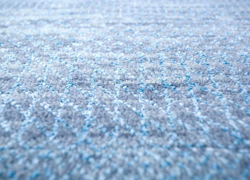 Wollteppich - 270 x 180 cm - seeblau