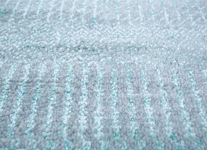 Wollteppich - 300 x 240 cm - hellblau