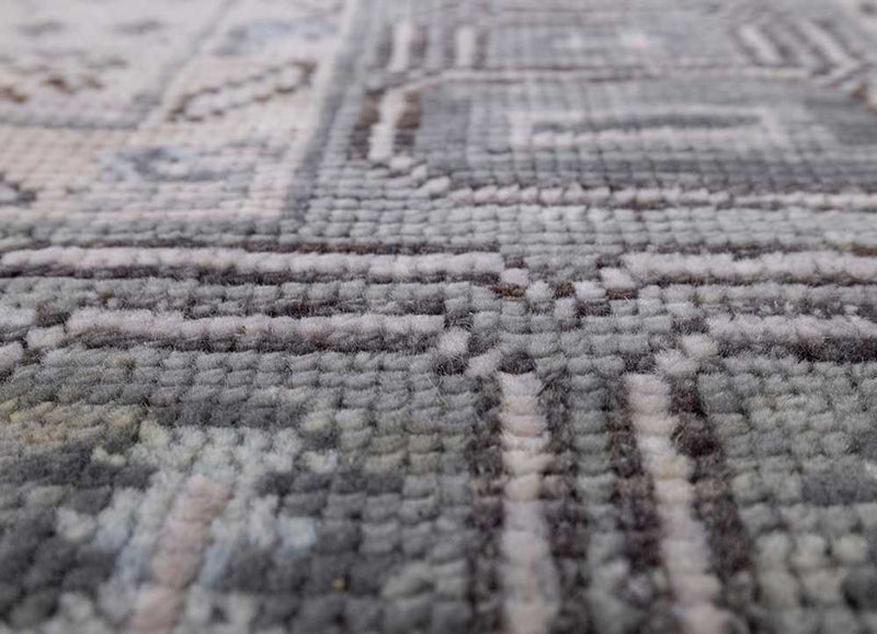 Wollteppich - 300 x 240 cm - silber