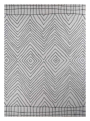 Wollteppich - 330 x 240 cm - hellgrau