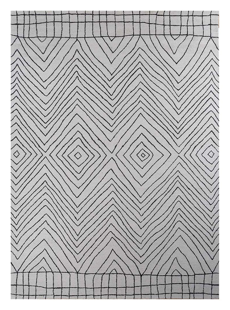 Wollteppich - 330 x 240 cm - hellgrau