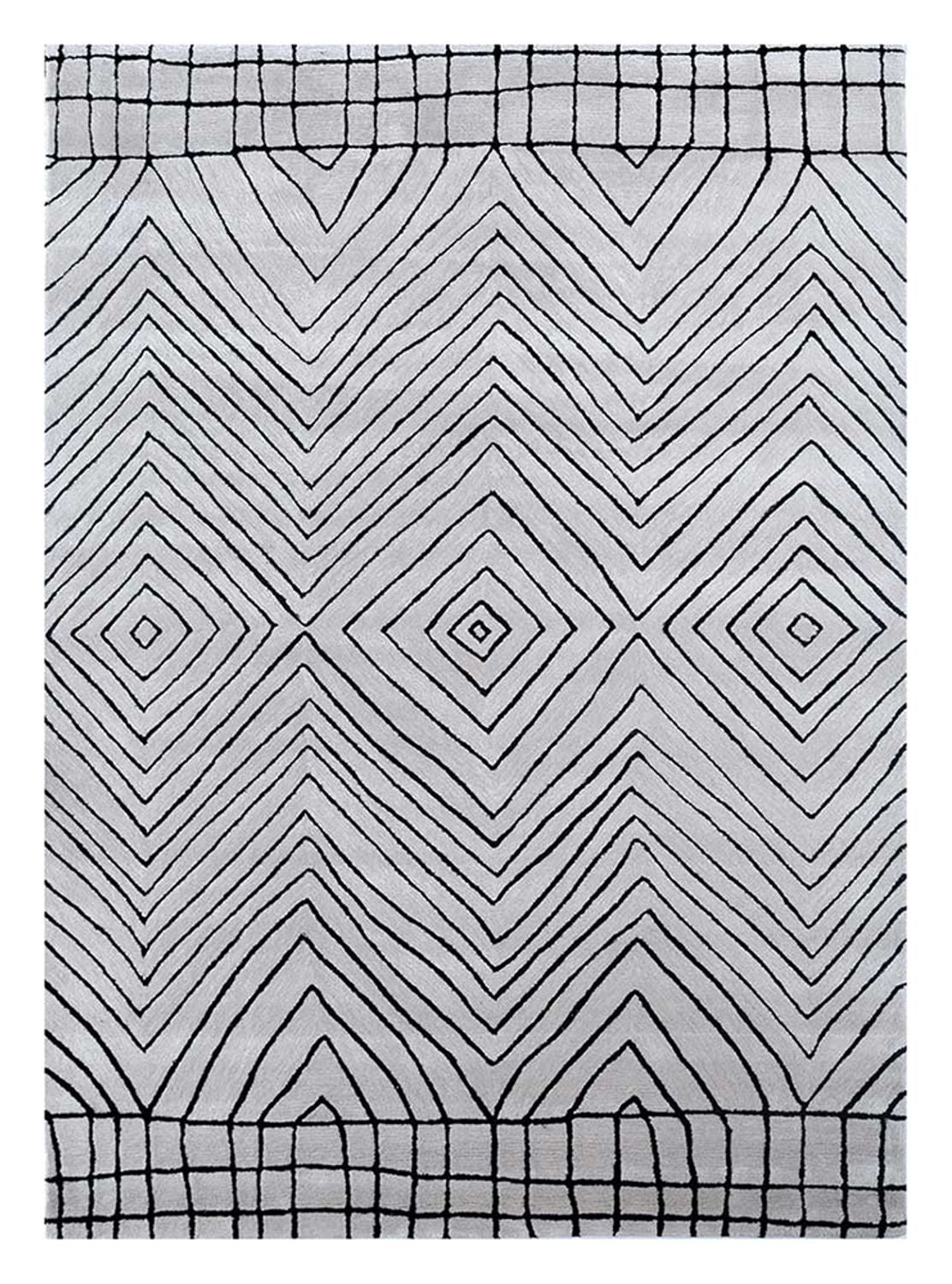 Wollteppich - 330 x 240 cm - hellgrau