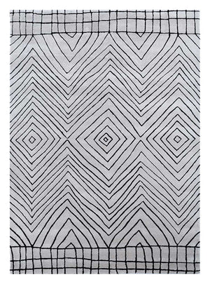 Wollteppich - 330 x 240 cm - hellgrau