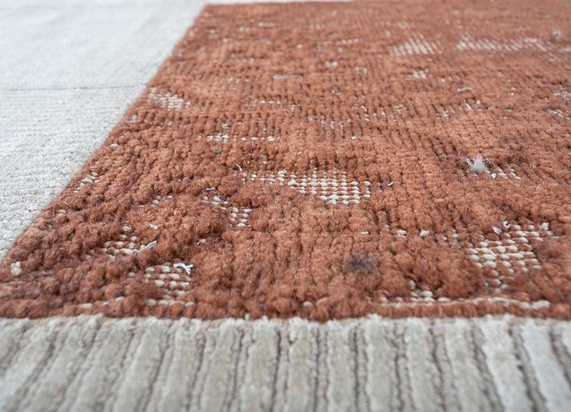 Wollteppich sonderform  - 180 x 150 cm - creme