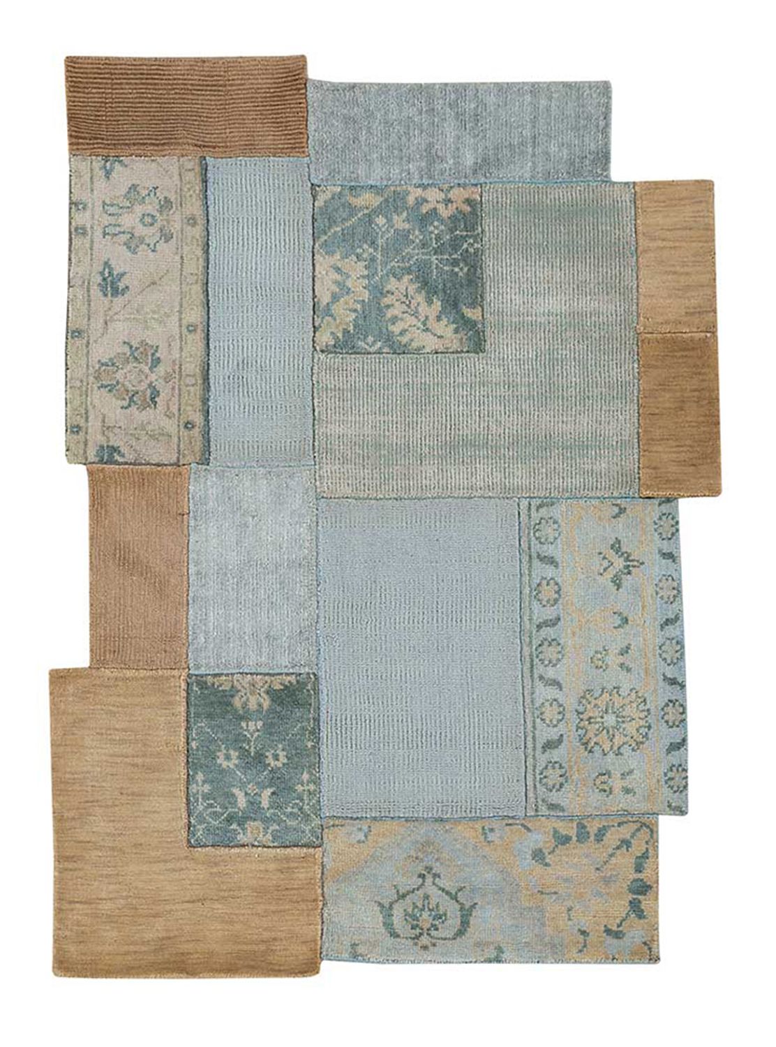 Wollteppich sonderform  - 180 x 120 cm - mehrfarbig