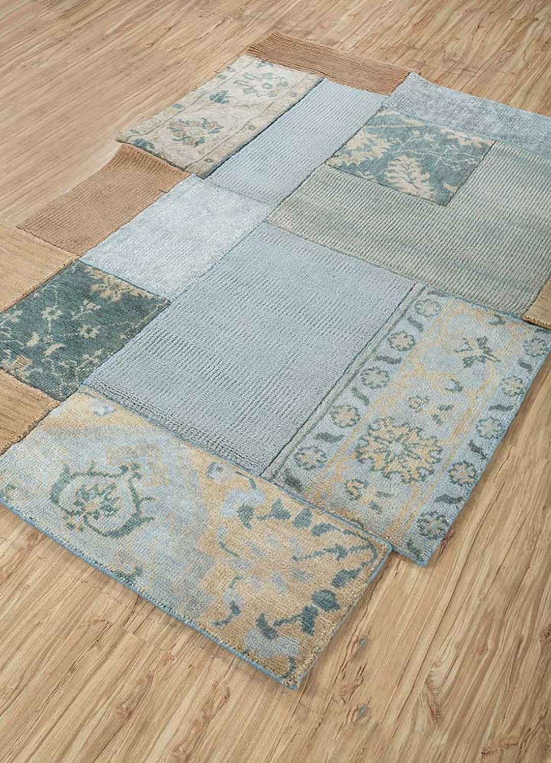 Wollteppich sonderform  - 180 x 120 cm - mehrfarbig