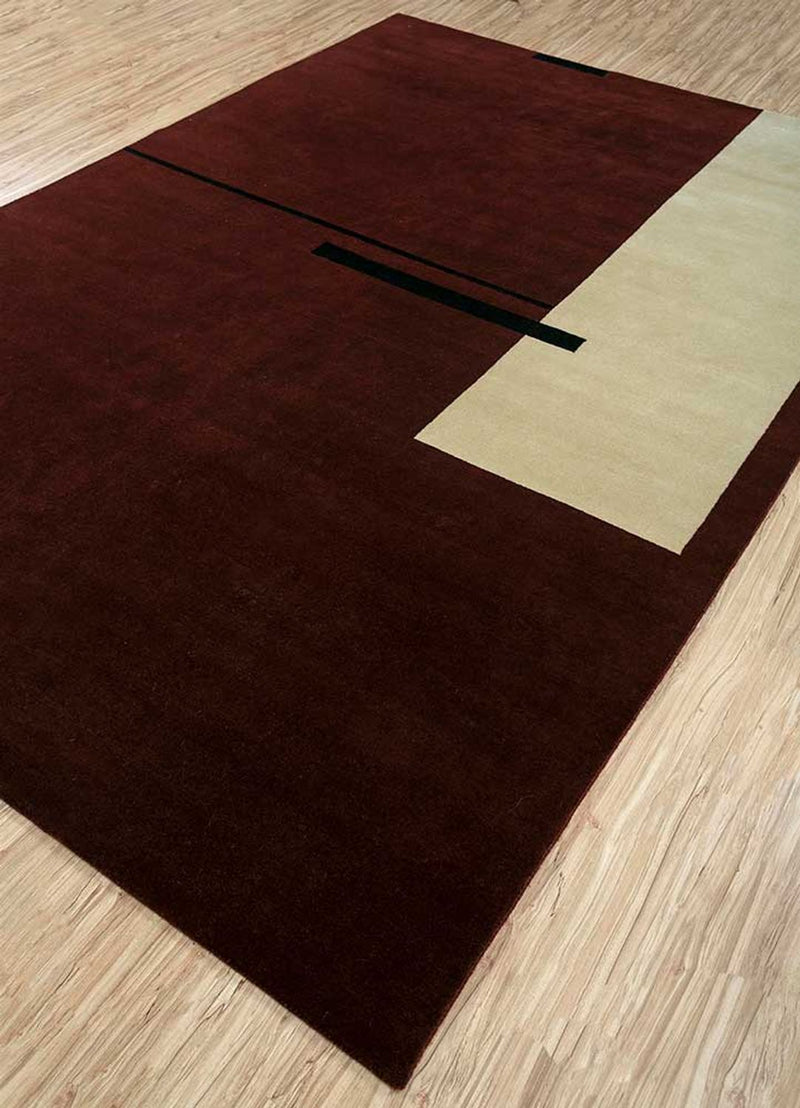 Wollteppich - 300 x 240 cm - weinrot