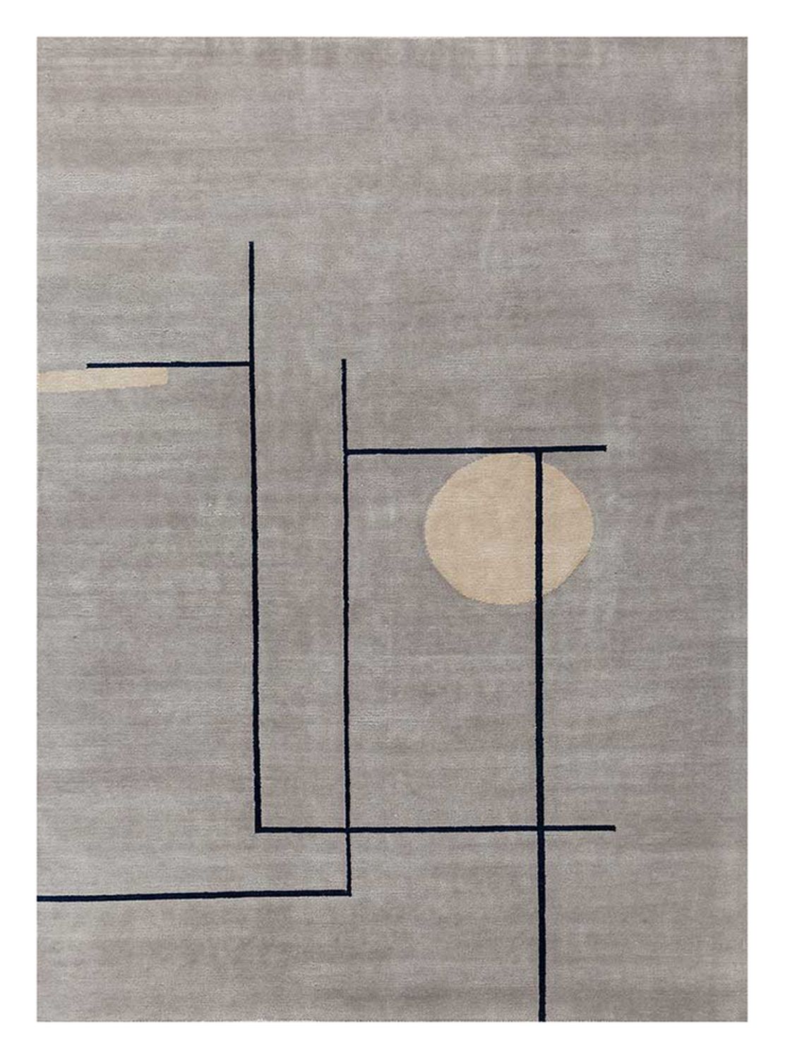 Wollteppich - 360 x 270 cm - grau