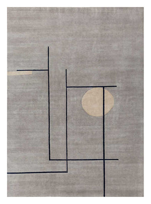 Wollteppich - 360 x 270 cm - grau