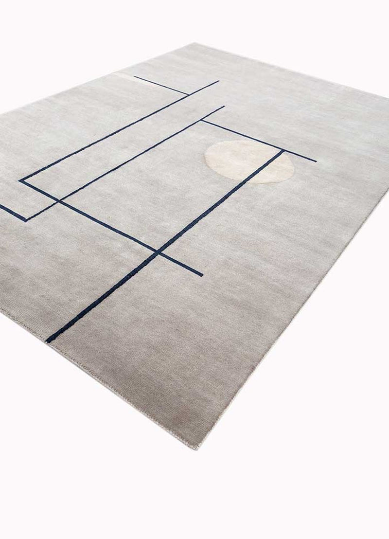 Wollteppich - 360 x 270 cm - grau