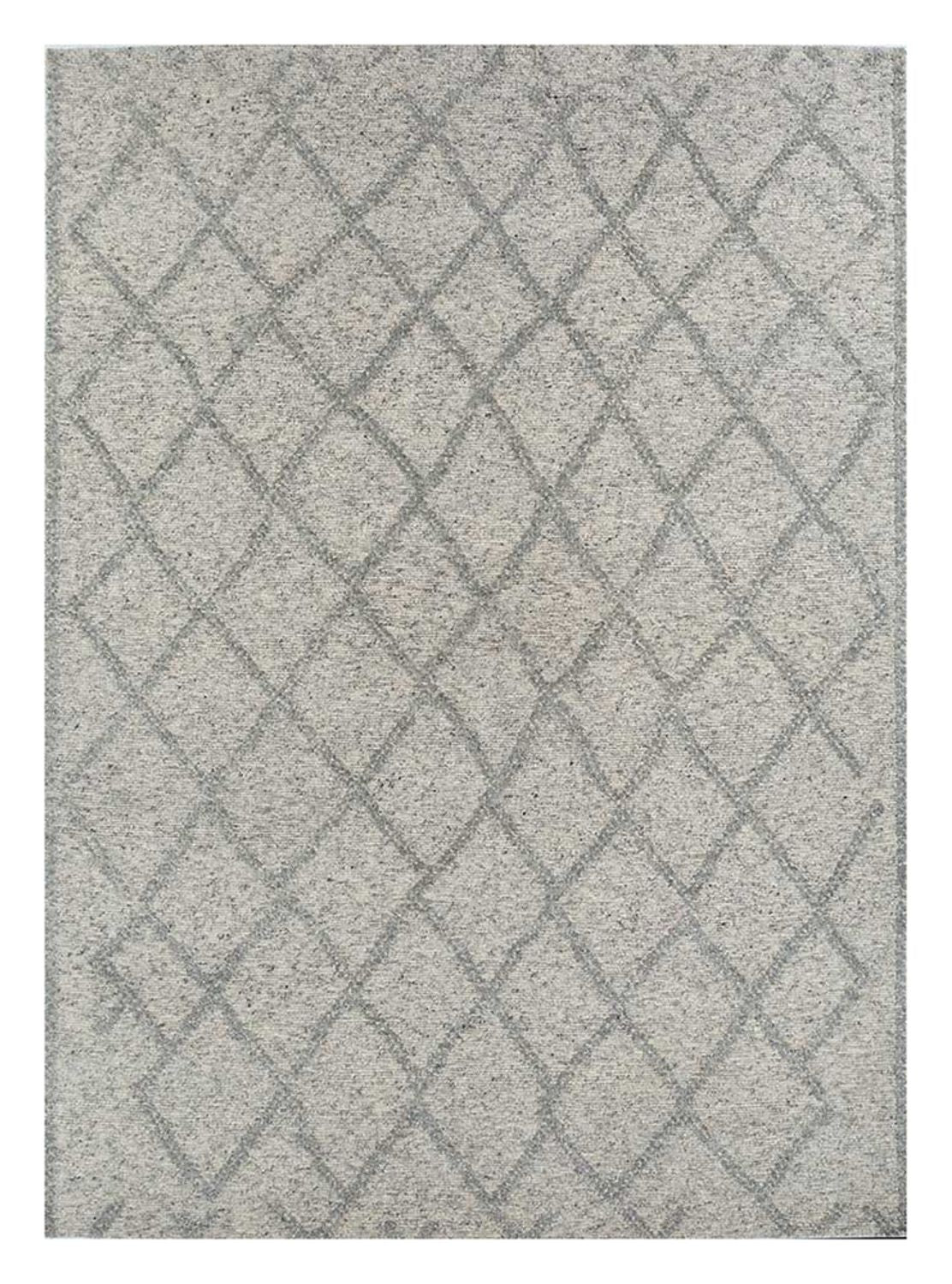 Wollteppich - 300 x 240 cm - silber