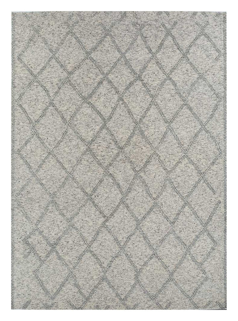 Wollteppich - 300 x 240 cm - silber