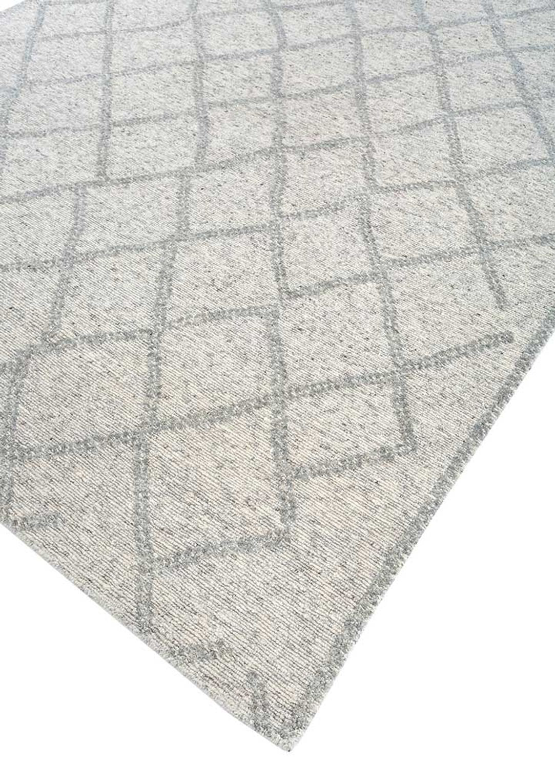 Wollteppich - 300 x 240 cm - silber