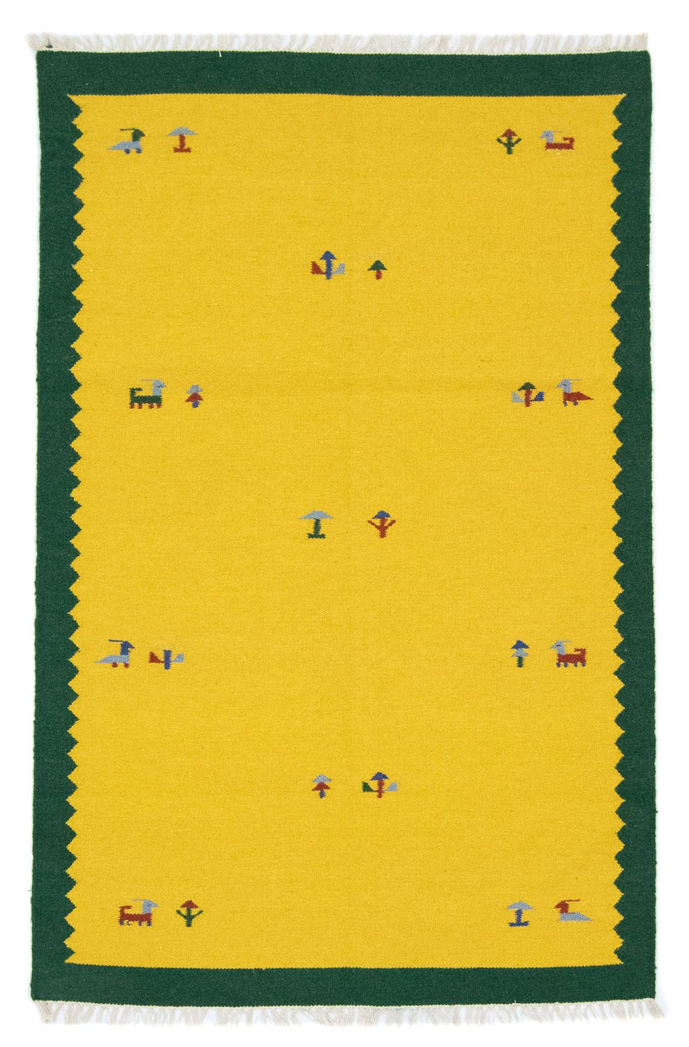 Kelim Teppich - Trendy 180 x 120 cm - gelb