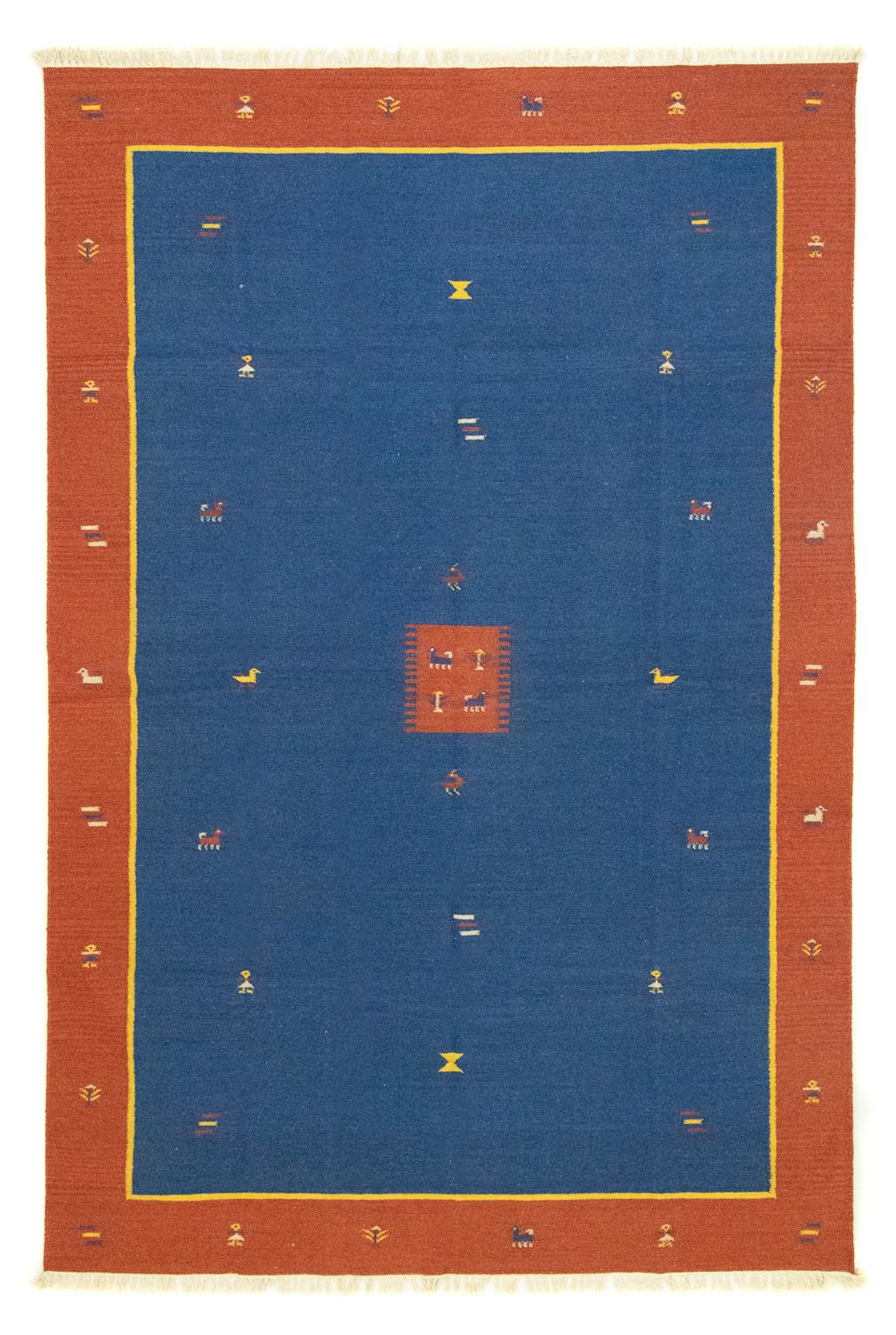 Kelim Teppich - Trendy 300 x 200 cm - blau