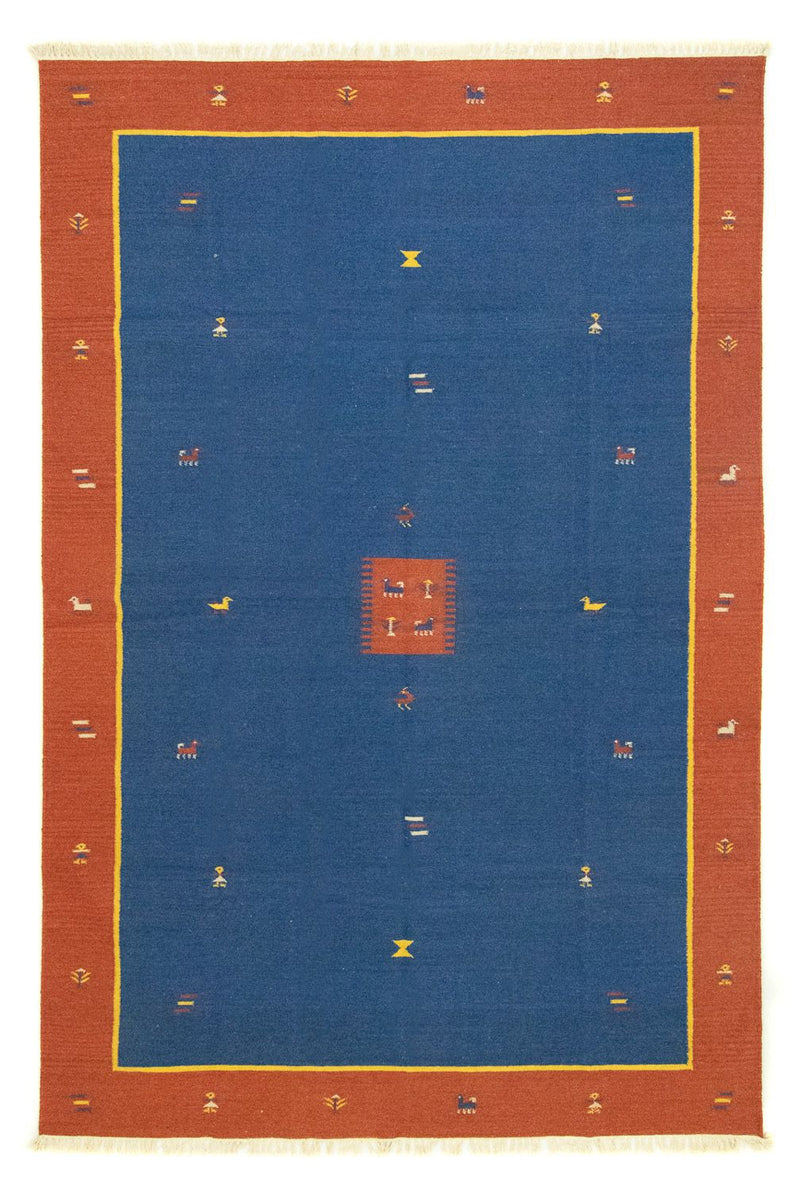 Kelim Teppich - Trendy 300 x 200 cm - blau