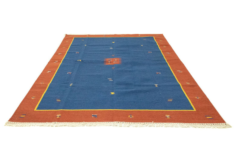 Kelim Teppich - Trendy 300 x 200 cm - blau