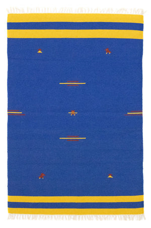 Kelim Teppich - Trendy 180 x 120 cm - blau
