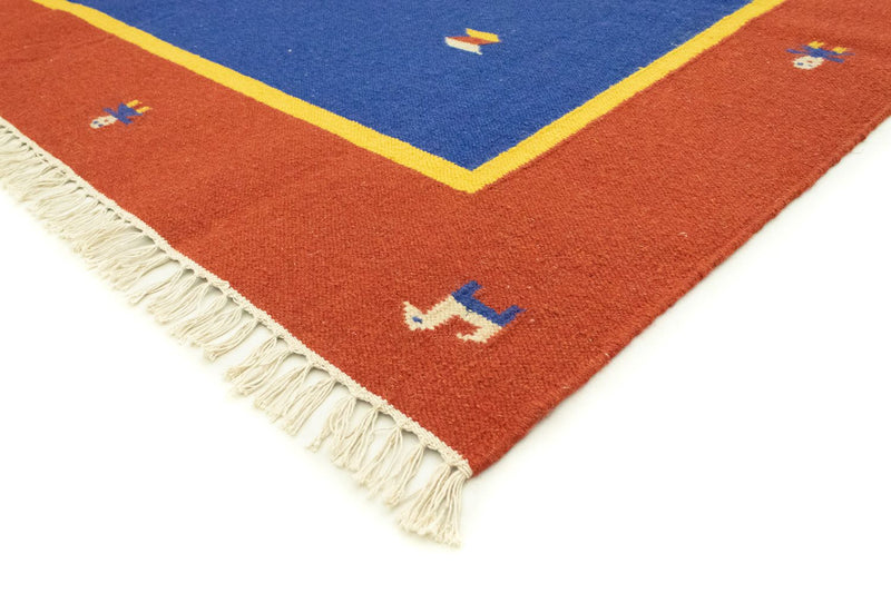 Kelim Teppich - Trendy 300 x 200 cm - blau