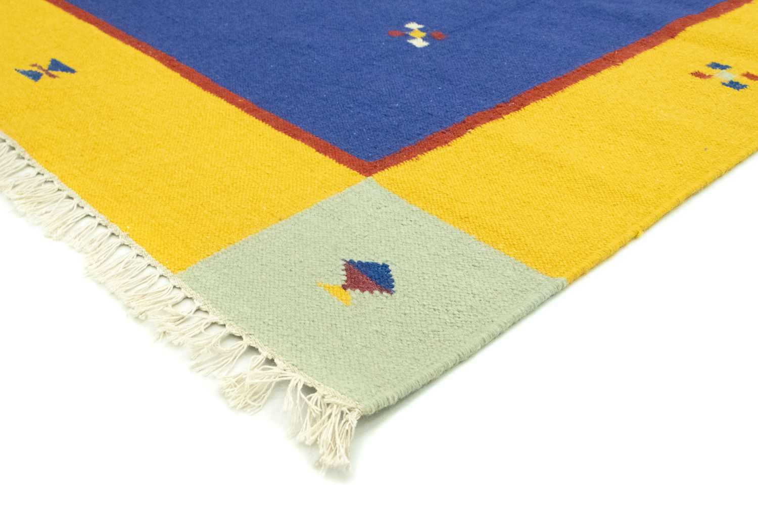 Kelim Teppich - Trendy 300 x 200 cm - blau