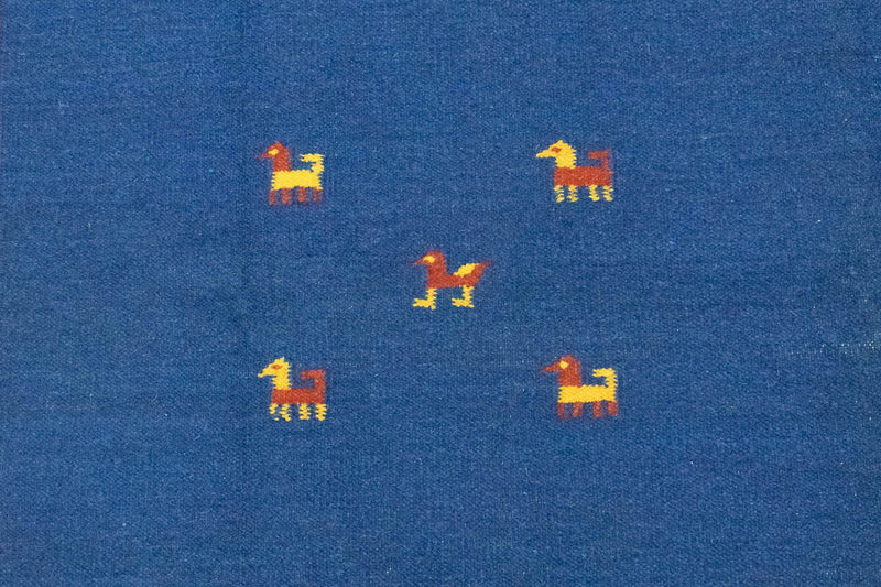 Kelim Teppich - Trendy 300 x 200 cm - blau