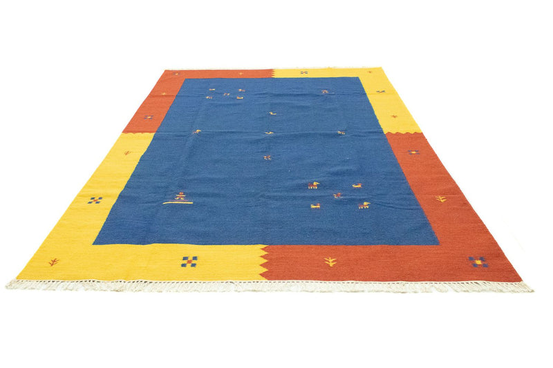 Kelim Teppich - Trendy 300 x 200 cm - blau