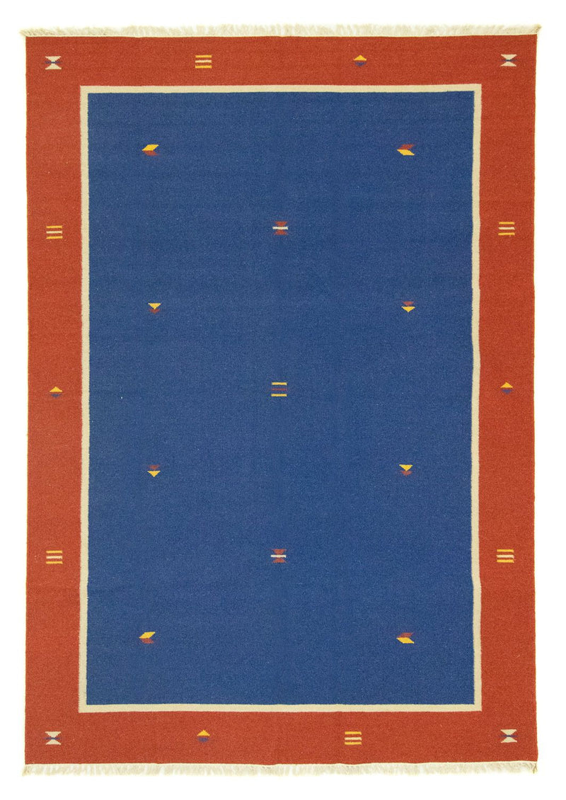 Kelim Teppich - Trendy 300 x 200 cm - blau