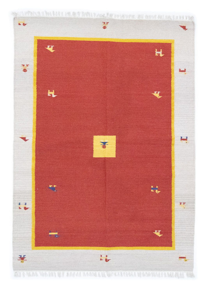 Kelim Teppich - Trendy 200 x 140 cm - rot