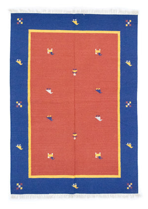 Kelim Teppich - Trendy 200 x 140 cm - orange
