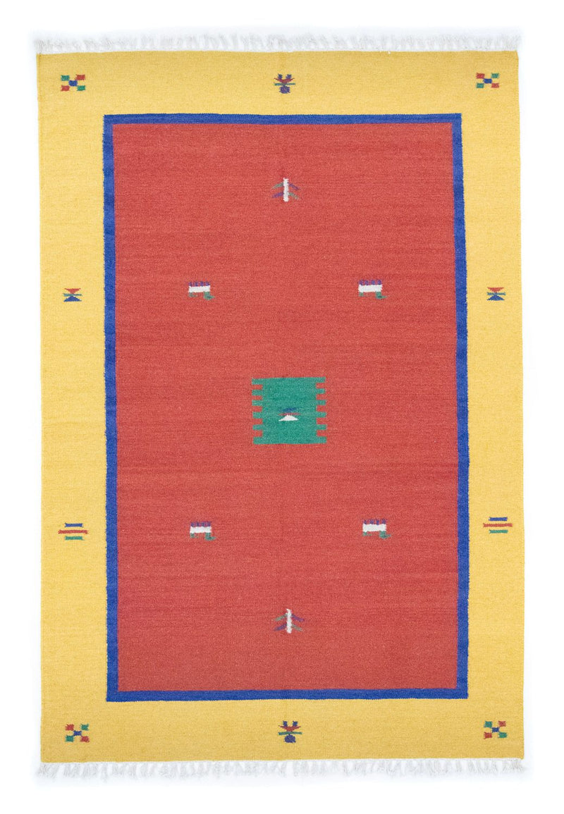 Kelim Teppich - Trendy 200 x 140 cm - orange
