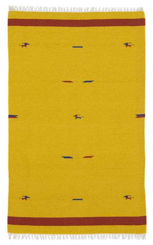 Kelim Teppich - Trendy 180 x 120 cm - gelb