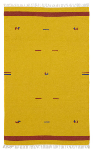 Kelim Teppich - Trendy 180 x 120 cm - gelb