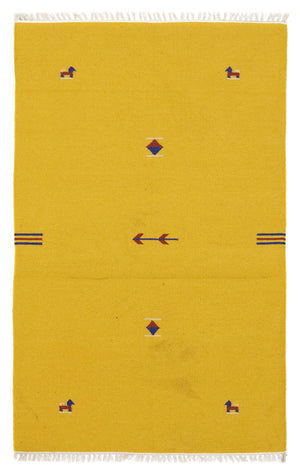Kelim Teppich - Trendy 180 x 120 cm - gelb