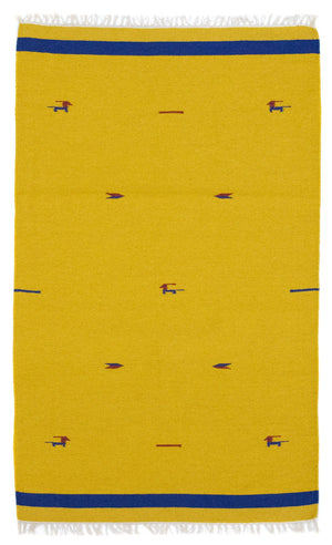 Kelim Teppich - Trendy 180 x 120 cm - gelb