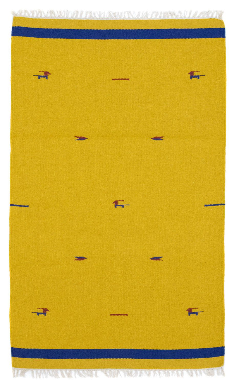 Kelim Teppich - Trendy 180 x 120 cm - gelb