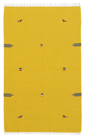 Kelim Teppich - Trendy 180 x 120 cm - gelb