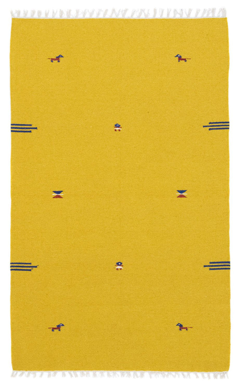 Kelim Teppich - Trendy 180 x 120 cm - gelb