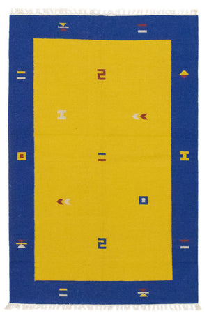 Kelim Teppich - Trendy 180 x 120 cm - gelb