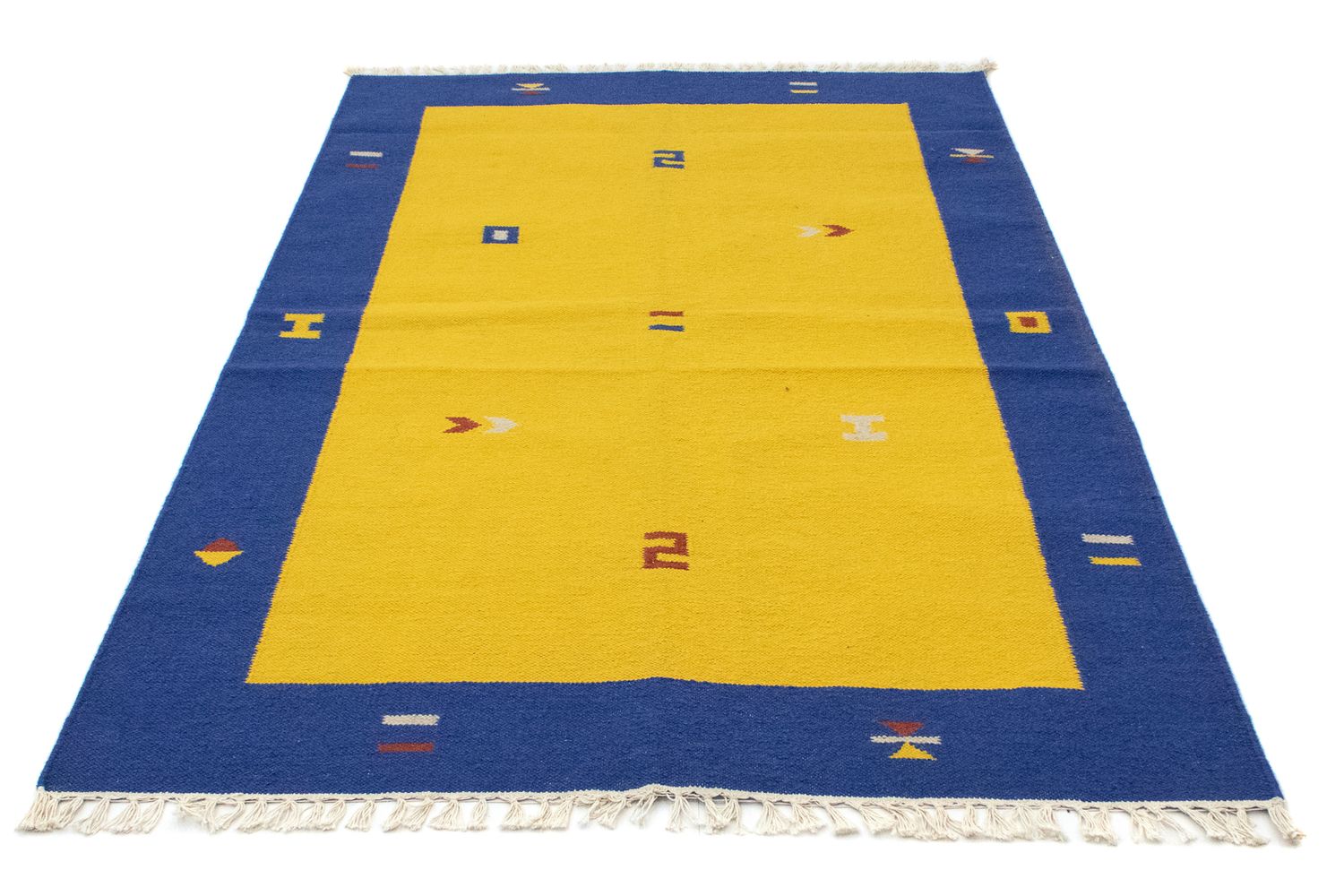 Kelim Teppich - Trendy 180 x 120 cm - gelb
