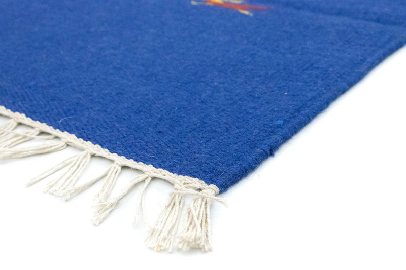 Kelim Teppich - Trendy 180 x 120 cm - blau