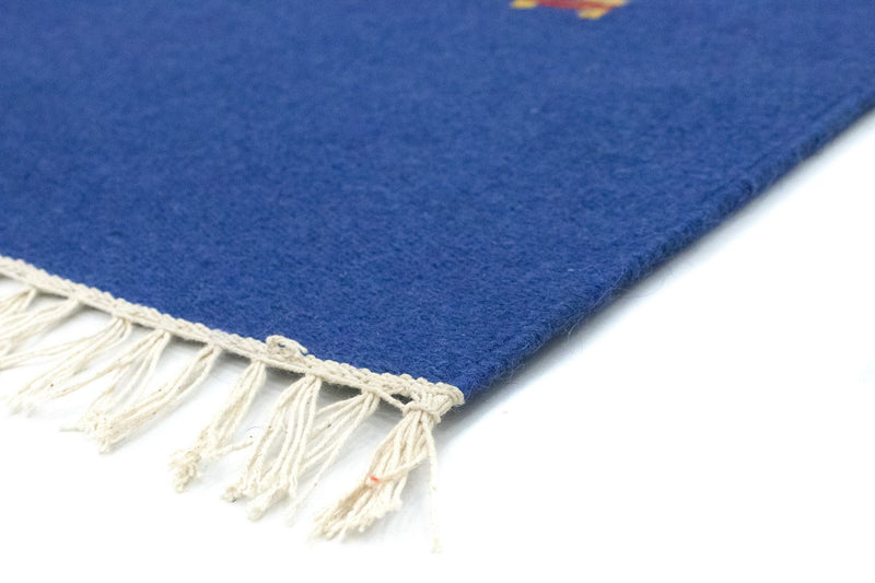 Kelim Teppich - Trendy 180 x 120 cm - blau