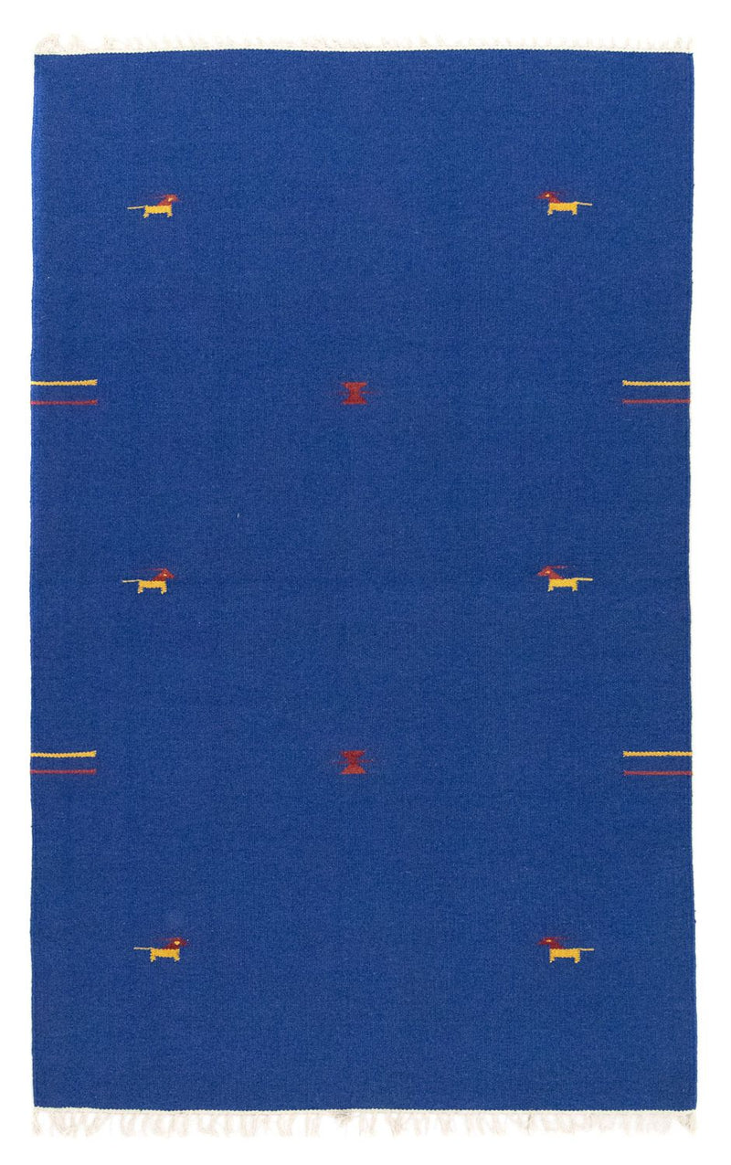 Kelim Teppich - Trendy 180 x 120 cm - blau