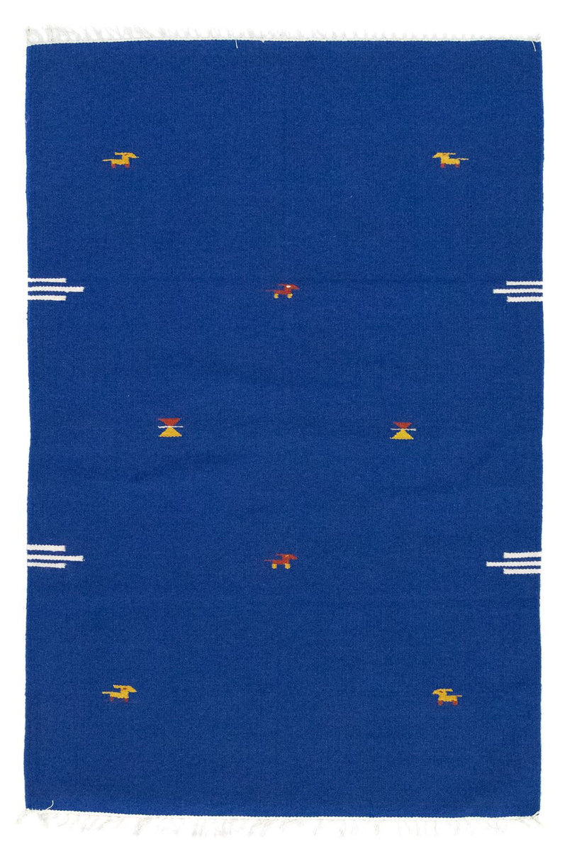 Kelim Teppich - Trendy 180 x 120 cm - blau