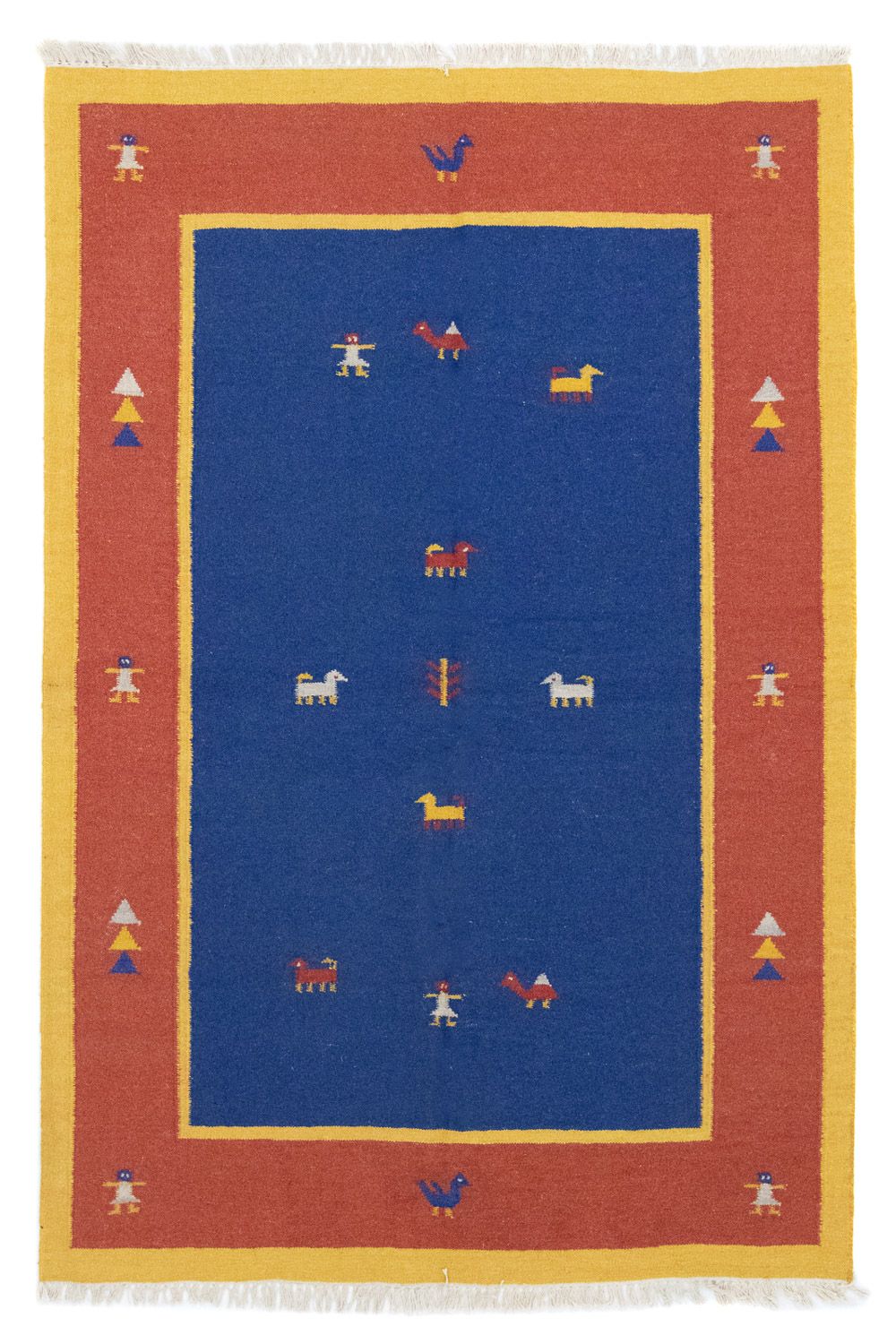 Kelim Teppich - Trendy 200 x 140 cm - blau
