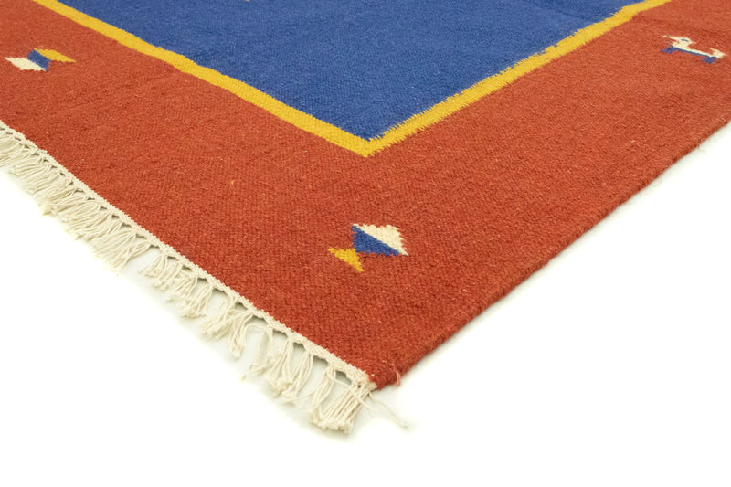 Kelim Teppich - Trendy 300 x 200 cm - blau