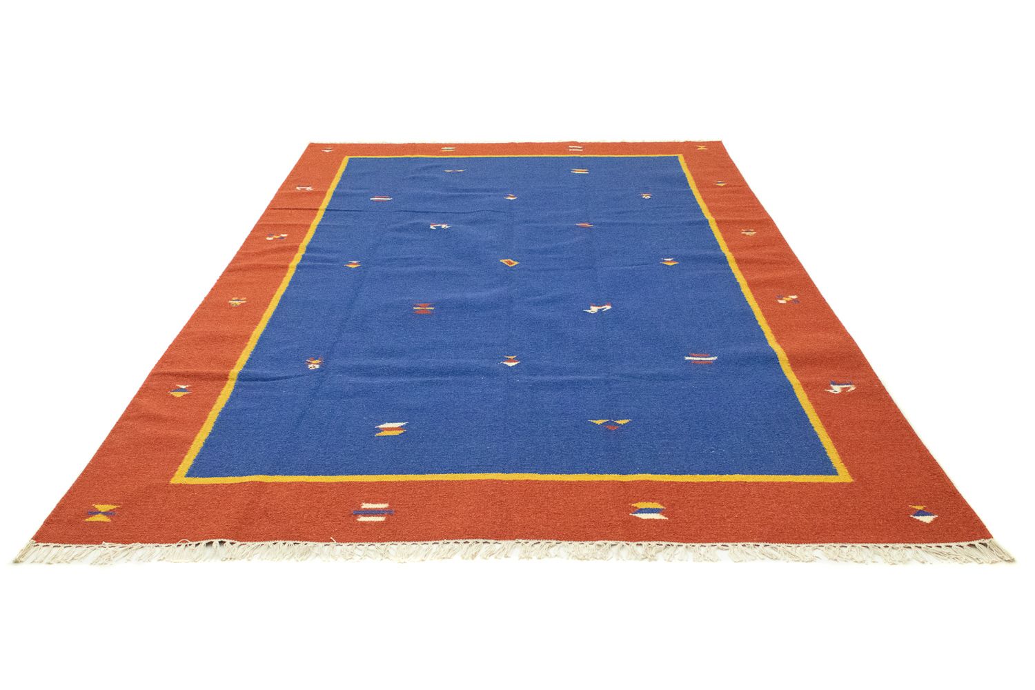 Kelim Teppich - Trendy 300 x 200 cm - blau