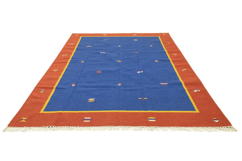 Kelim Teppich - Trendy 300 x 200 cm - blau