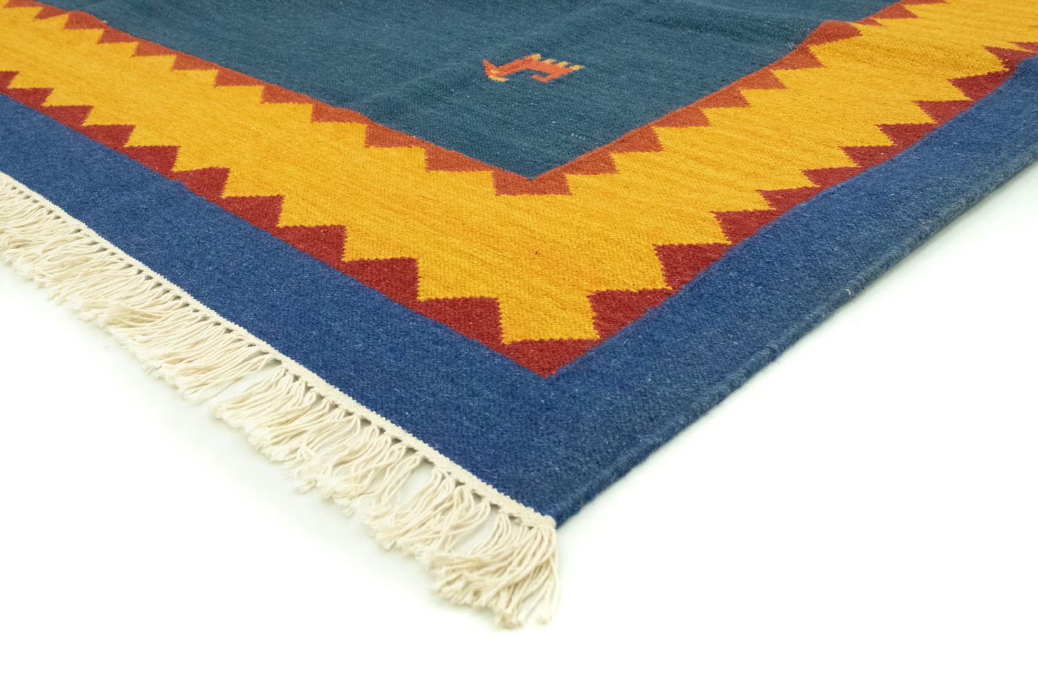 Kelim Teppich - Trendy 300 x 200 cm - blau