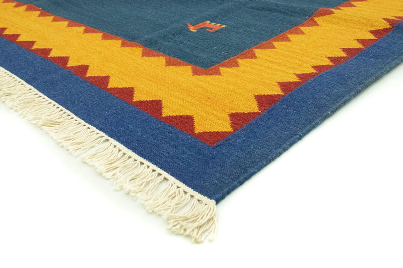 Kelim Teppich - Trendy 300 x 200 cm - blau