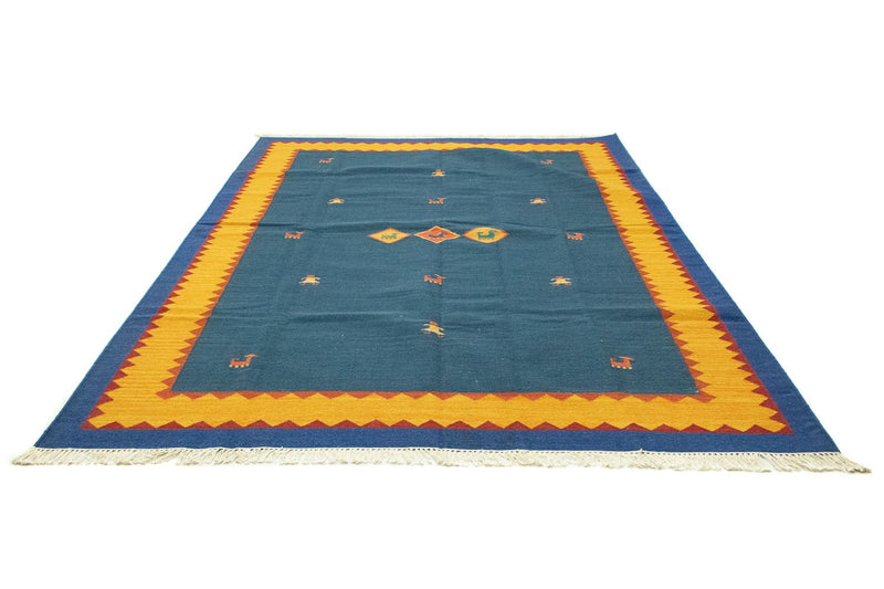 Kelim Teppich - Trendy 300 x 200 cm - blau